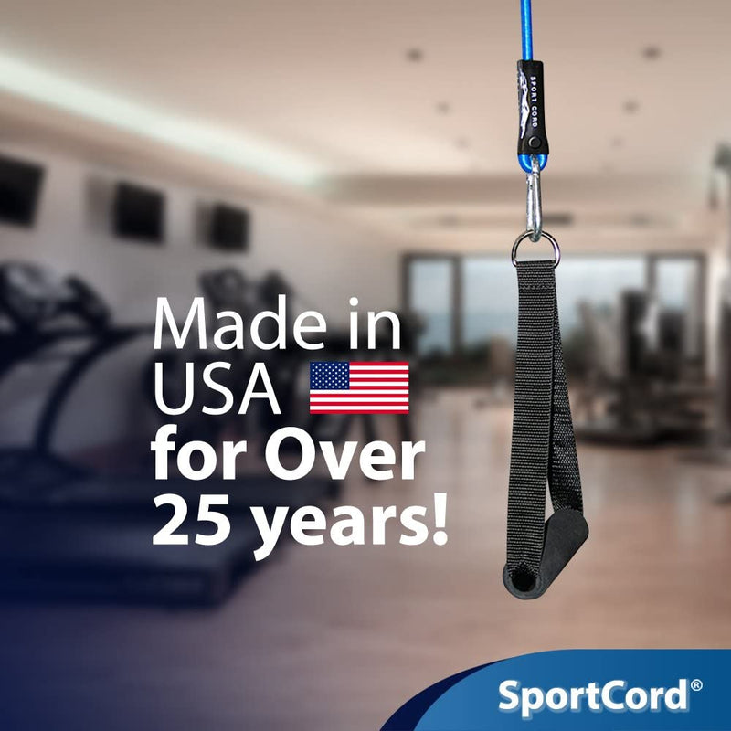 SportCord Resistance Band Workout Set - 7 Piece Bungee Cord Fitness System for Home, Office & Travel